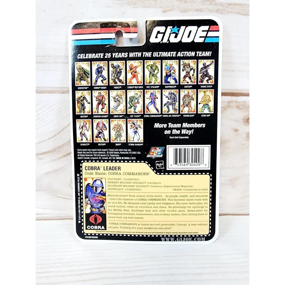 GI Joe Comic Series Cobra Leader Cobra Commander Action Figure Cobra Enemy NEW